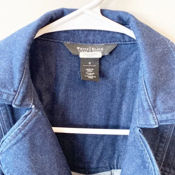 White House Black Market Denim Double Breasted Trench Mini Dress women’s CS - Picture 6 of 8